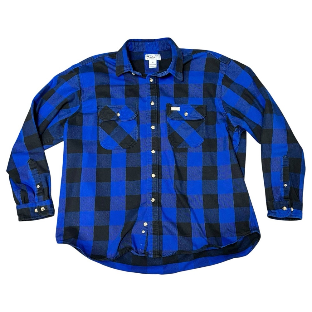 Vintage Carhartt buffalo check shirt Size: XL Blue Men 05115-2042